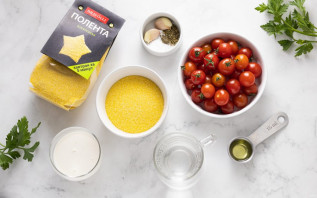 Полента "Bravolli" с помидорами черри - фото шаг 1