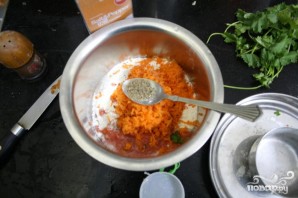 Морковные кексы с кориандром и кукурузой - фото шаг 5