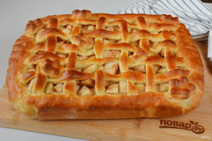 Дрожжевой пирог с яблоками и корицей - фото шаг 16