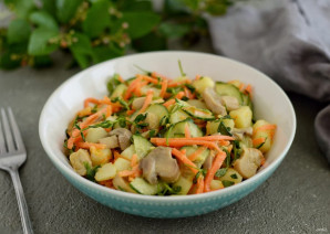 Салат из моркови и шампиньонов - фото шаг 6