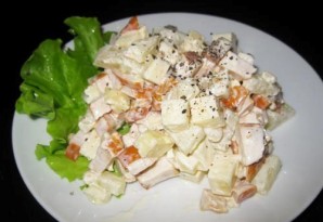 Салат с копченой курочкой "Аппетит" - фото шаг 8