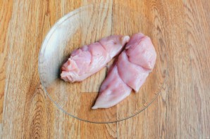 Куриная грудка с персиками - фото шаг 2