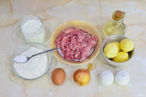 Пирог с мясом на кефире - фото шаг 1
