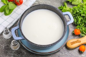 Адыгейский сыр рецепт в домашних условиях из молока и уксуса - фото шаг 2