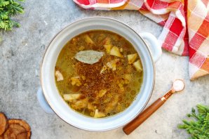 Суп из свежих маслят