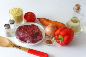 Кускус с овощами и мясом - фото шаг 1