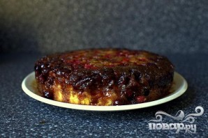 Перевернутый пирог с клюквой и карамелью - фото шаг 5
