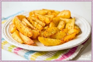 Картофель дольками в духовке - фото шаг 5