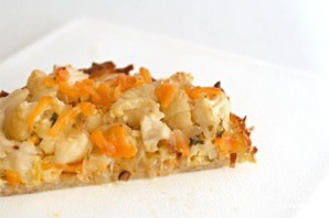 Пирог с картофельной корочкой, цветной капустой и сыром - фото шаг 5