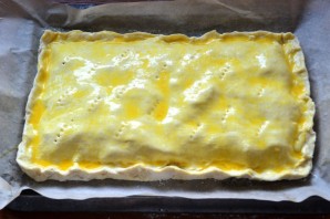 Пирог с начинкой из сыра и ветчины - фото шаг 7