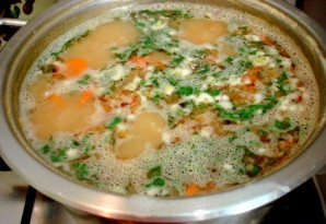 Гороховый суп с сосиской - фото шаг 9