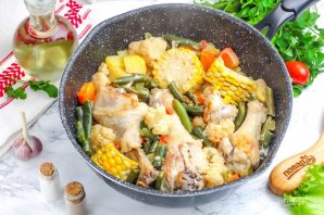 Курица в кефире с овощами - фото шаг 5