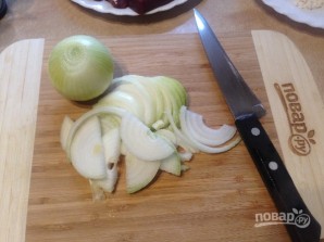 Говяжья печень с курагой и яблоком - фото шаг 5