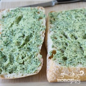 Бутерброды с базиликовым маслом - фото шаг 2