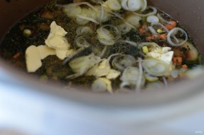 Рис с грибами, овощами и шпинатом - фото шаг 5