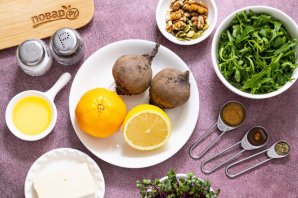 Салат из вареной свеклы с цитрусовой заправкой - фото шаг 1