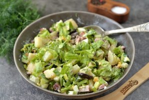 Салат со свиной копченой грудинкой - фото шаг 5