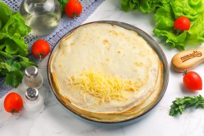 Блинчики с сыром и беконом - фото шаг 10