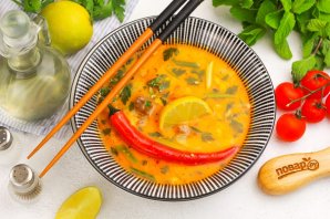 "Том ям" с курицей - фото шаг 11