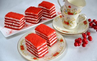 Пирожное "Красное и белое" - фото шаг 23
