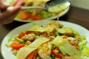 Теплый салат с курицей - фото шаг 12