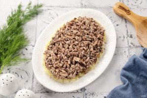 Салат Мимоза с сайрой