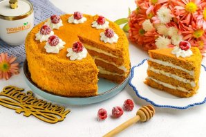 Заварной медовый торт - фото шаг 17