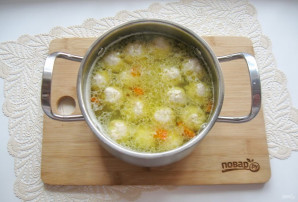 Суп с пшеном и фрикадельками - фото шаг 9