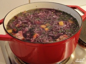 Суп из красной капусты - фото шаг 6
