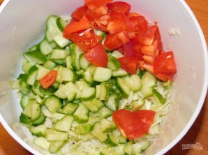 "Пестрый" салат с капустой - фото шаг 2
