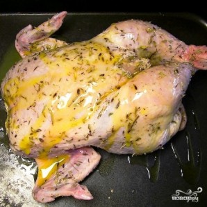 Цыпленок с чесноком и тимьяном - фото шаг 3