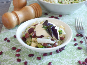 Салат из брокколи, цветной капусты и фасоли - фото шаг 7