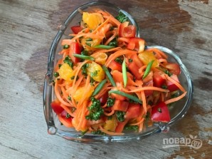 Постный салат с апельсином - фото шаг 6
