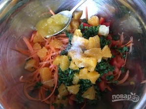 Постный салат с апельсином - фото шаг 5