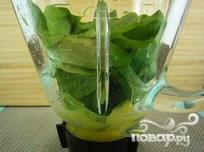 Зеленый витаминный напиток с семенами льна - фото шаг 4