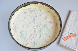 Пирог с творогом и брокколи - фото шаг 7