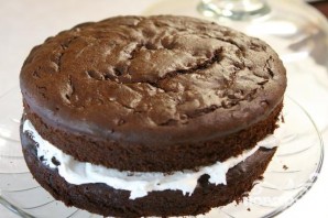 Шоколадный пирог со сливочным кремом - фото шаг 6