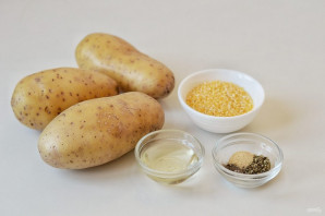 Картофель в кукурузной муке - фото шаг 1