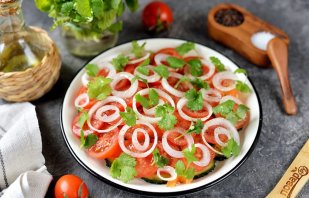 Армянский салат с кинзой - фото шаг 7