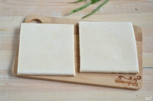 Хачапури с сыром из слоеного теста - фото шаг 3