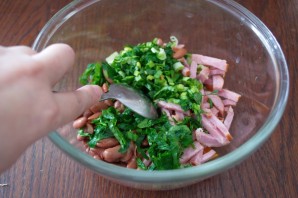 Салат с ветчиной и фасолью - фото шаг 5