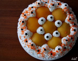 Торт с консервированными персиками - фото шаг 6