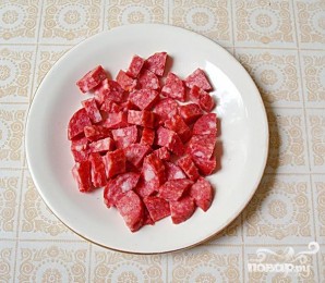 Тарталетки с мясом, фруктами и сыром - фото шаг 3