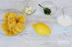 Паста с лимоном и сливками - фото шаг 1