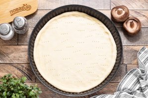 Постная пицца с грибами - фото шаг 14