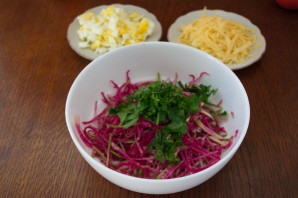 Салат с сыром и овощами - фото шаг 2