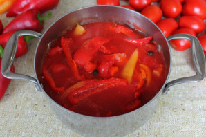Лечо с томатным соком на зиму - фото шаг 7