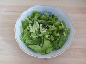 Зелёный греческий салат - фото шаг 4