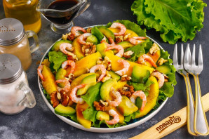 Салат с авокадо, манго и креветками - фото шаг 9