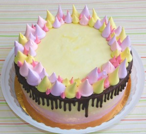 Сливочный торт с клубничной начинкой - фото шаг 6